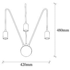 Aydinlatmadunyam Aplik Black Kunduz-Nuw-3275