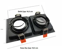 Cata CT-5020 Pars Üçlü Siyah Spot Kasası