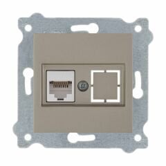 Exen Titanyum Modül+Kapak  Tekli Data Prizi Cat6