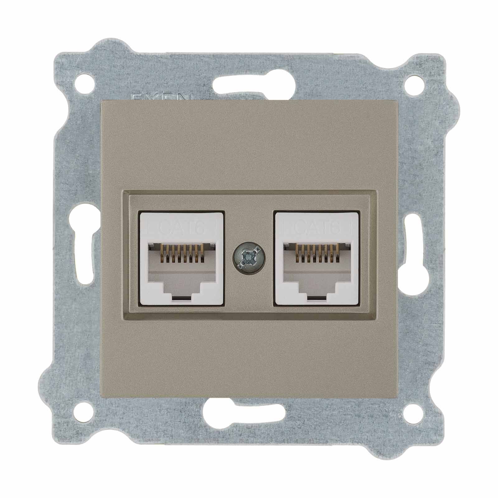 Exen Titanyum Modül+Kapak  Ikili Data Prizi Cat6