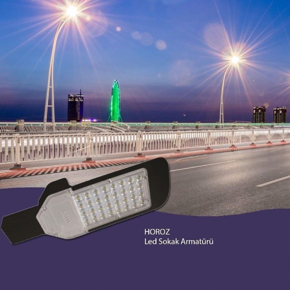 Horoz 074-012-0100-0103 Texas-100 100W Siyah 6400K Led Sokak Armatürü
