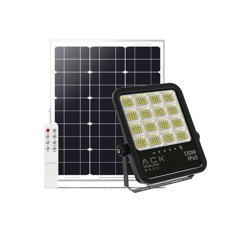 ACK 120W Solar Led Projektör 6500K-4000K-3000K Ayarlanabilir  Ip65 AT66-19192
