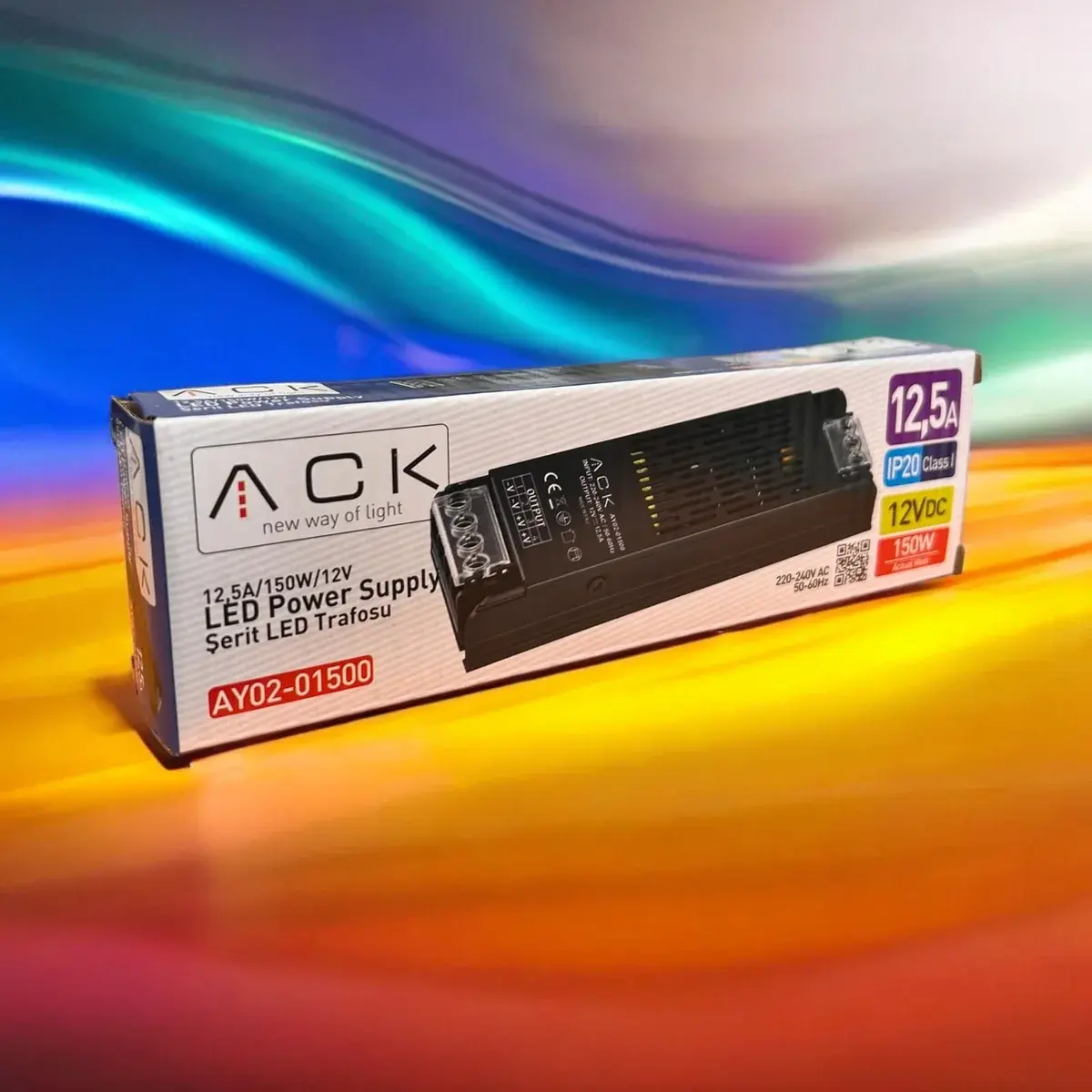 ACK AY02-01500 150W 12.5 Amper İnce Tip Led Trafosu en uygun fiyatlı satıcı