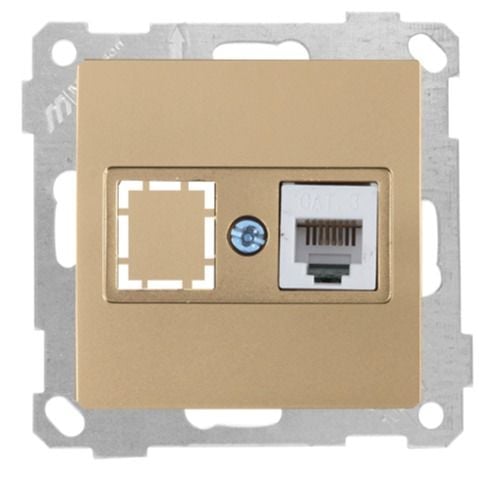 Mutlusan Telefon Prizi 1*Rj12 Antik Altın - 2100 125 0180