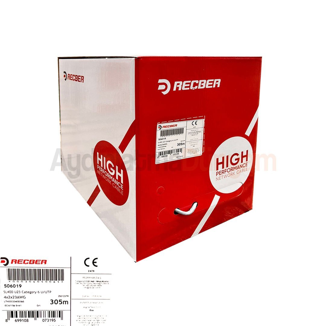 SL400 U23 Category 6 U/UTP 4x2x23AWG Euro-Class Eca PVC Kılıflı Data Kablosu Cat-6