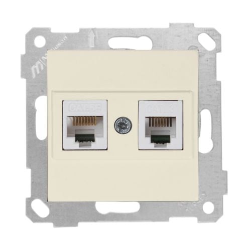 Mutlusan Rita Mek Tuş Tlf Data Priz  Rj12 Cat5E  Krem - 2200 139 0102
