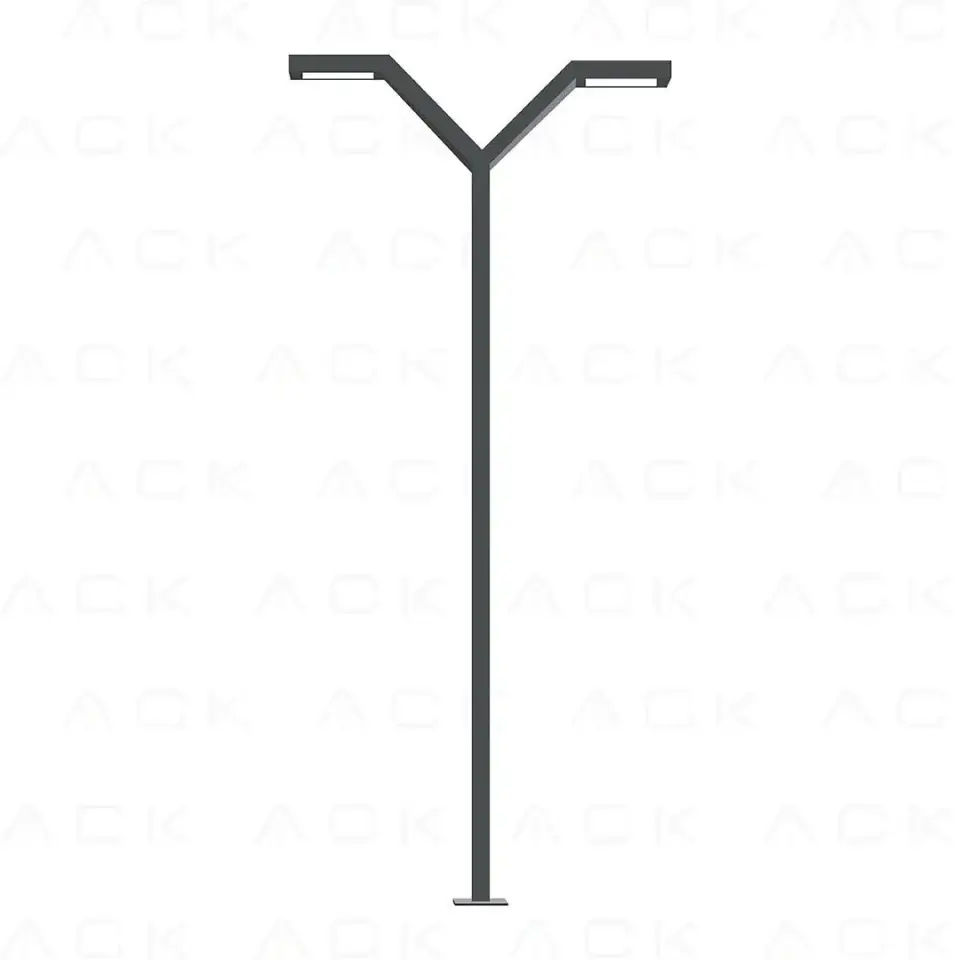 ACK 2X30W Led Alsa 3000K 2500Mm Bahçe Direk Armatürü AG43-09301