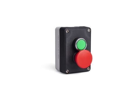 Emas Gri-Siyah Pl.Kutu İkili Start/Stop Mantar 40 Mm - P2ABM