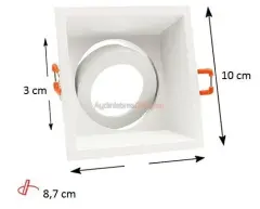 Cata CT-5003 Beyaz Kare Puma Spot Kasası