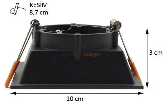 Cata CT-5004 Siyah Kare Puma Spot Kasası