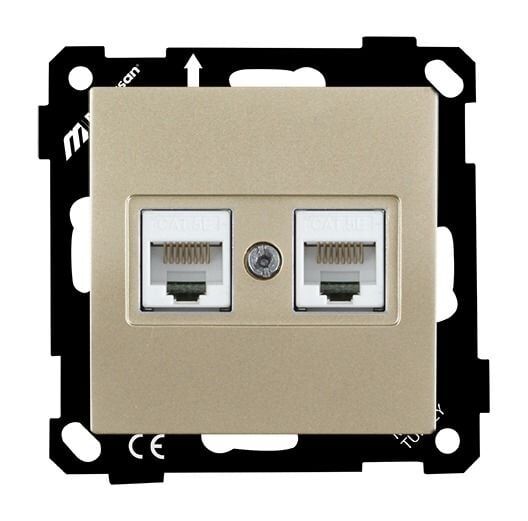 Mutlusan Ep Data Prizi 2*Rj45  Cat5E  Saten - 2270 138 0190