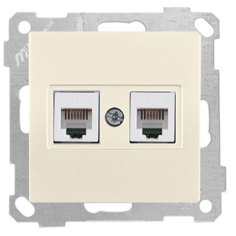 Mutlusan Telefon Prizi 2*Rj12 Krem - 2100 126 0102