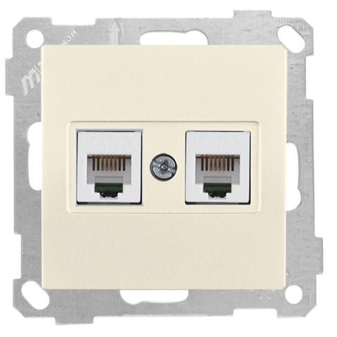Mutlusan Telefon Prizi 2*Rj12 Krem - 2100 126 0102