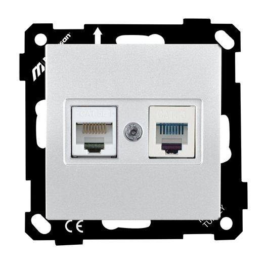 Mutlusan Ep Tlf+Data Priz  Rj12+Cat5E  Beyaz - 2270 139 0101