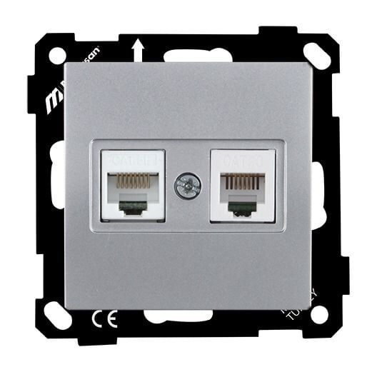 Mutlusan Ep Tlf+Data Priz  Rj12+Cat5E  Gümüş - 2270 139 0192