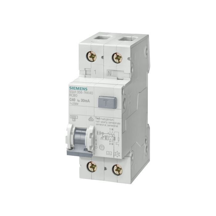Siemens Kaçak Akim Koruma Röleli C6A; 4.5Ka; 240V; 300Ma; Monofaze 5SU1653-1KK06