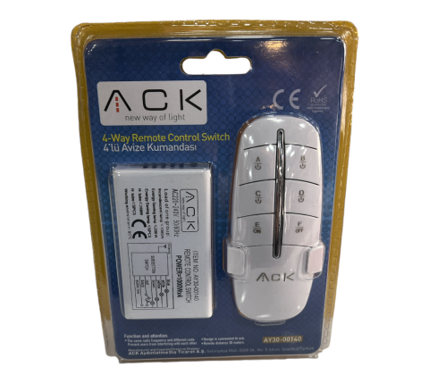 ACK 4'Lü 220V Avıze Kumandası AY30-00140