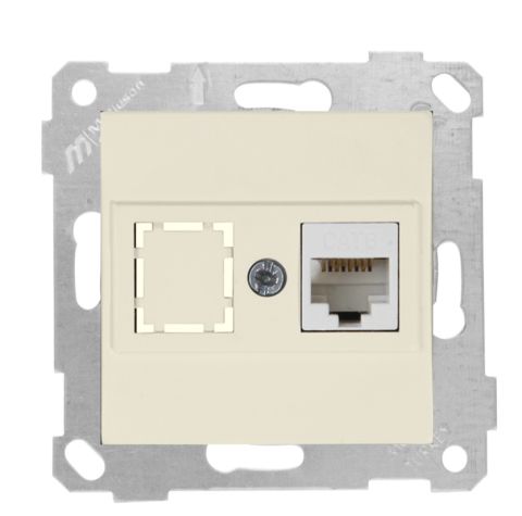 Mutlusan Rita Mek Tuş Data Prizi 1*Rj45  Cat6  Krem - 2200 140 0102