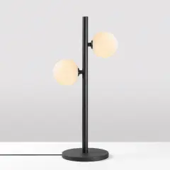 Aydinlatmadunyam Masa Lambasi BlackWhite Domino-11036