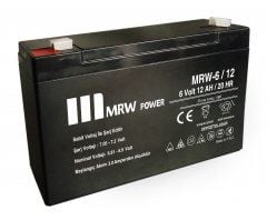 Mervesan Power Markalı Kurşun/Asit Kuru Tip Akü 6 Volt 12 AH