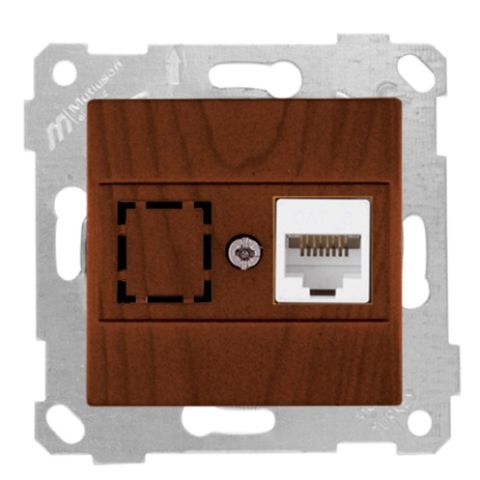 Mutlusan Rita Mek Tuş Data Prizi 1*Rj45  Cat6  Ceviz - 2200 140 0157