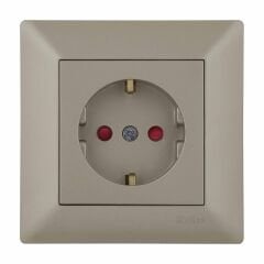 Exen Odak Titanyum Çocuk Korumali Toprakli Priz Komple Takim