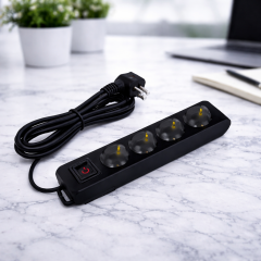 HOROZ 211-005-404 Deco 4 Lü Usb'Li Siyah 5M (3*1) H-211-005-404