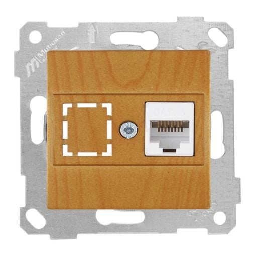 Mutlusan Rita Mek Tuş Data Prizi 1*Rj45  Cat6  Meşe - 2200 140 0158