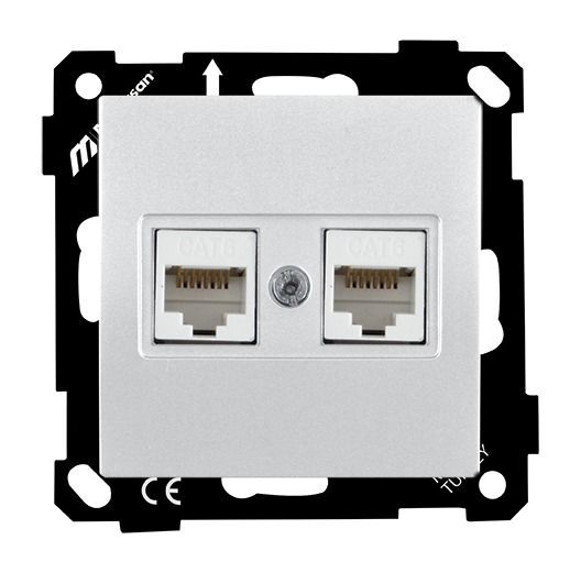 Mutlusan Ep Data Prizi 2*Rj45  Cat6E  Beyaz - 2270 141 0101