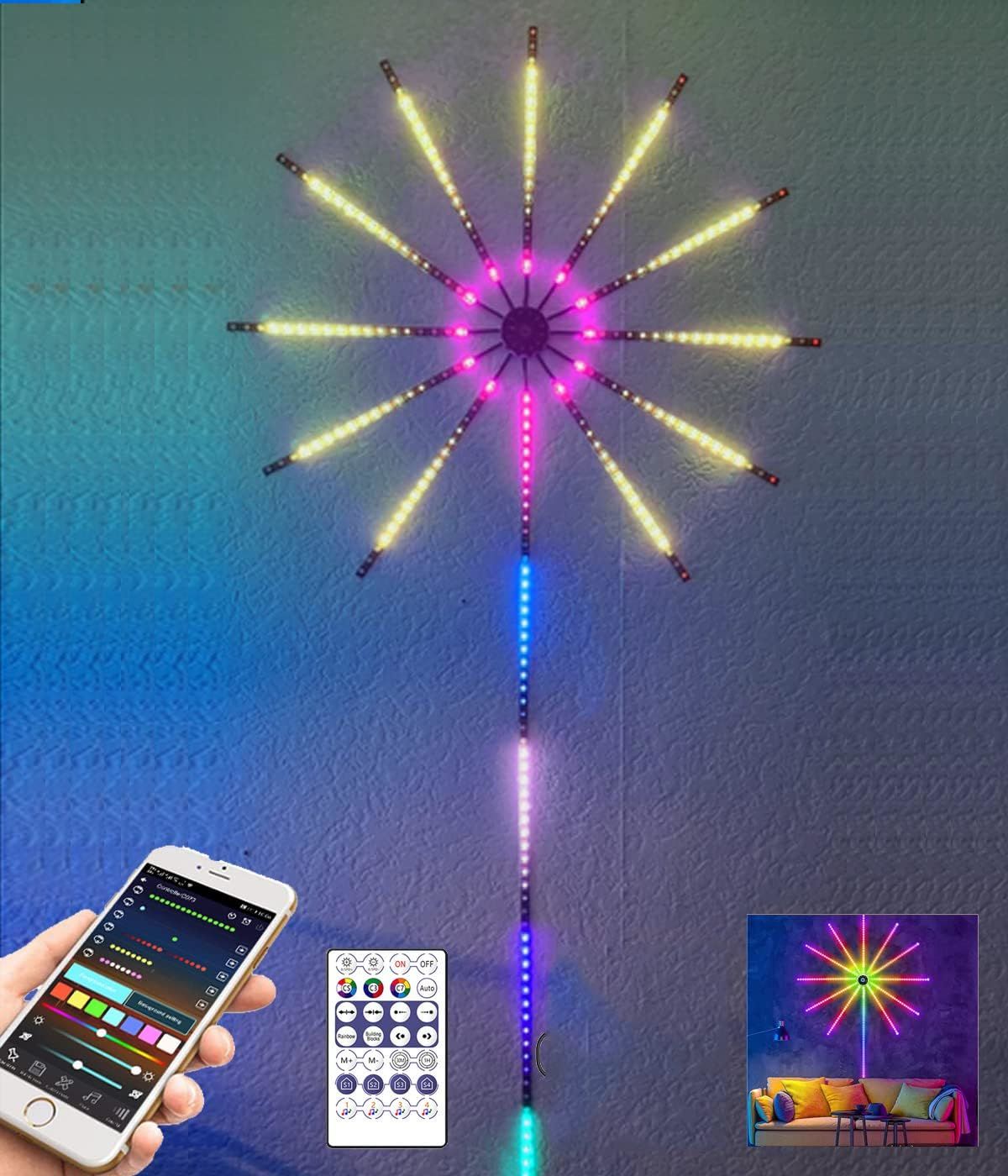 Havai Fişek Pixel Şerit Led Telefon + Müzik Kontrol