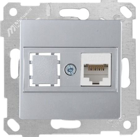 Mutlusan Rita Mek Tuş Data Prizi 1*Rj45  Cat6  İnox - 2200 140 0182