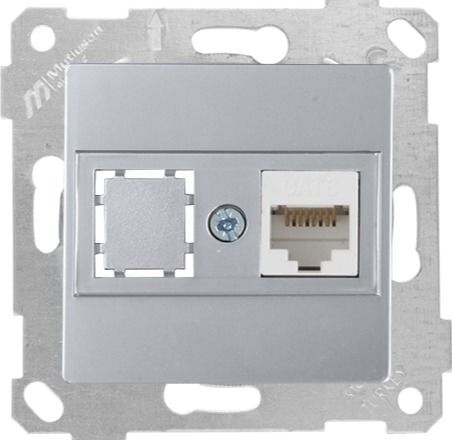Mutlusan Rita Mek Tuş Data Prizi 1*Rj45  Cat6  İnox - 2200 140 0182