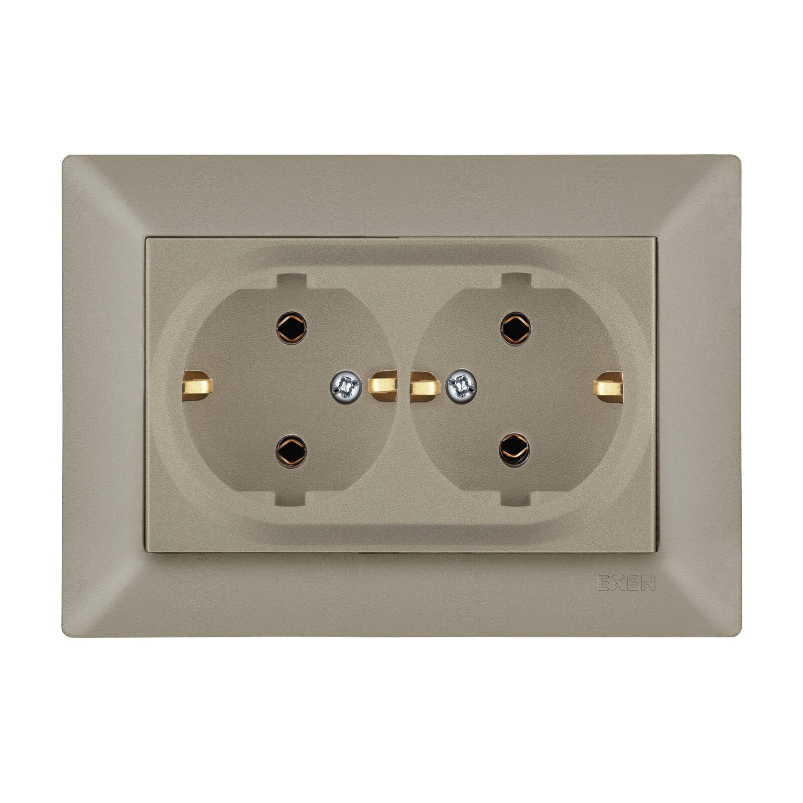 Exen Odak Titanyum Ikili Toprakli Priz Komple Takim