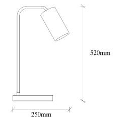 Aydinlatmadunyam Masa Lambasi BlackVintage Silindirkem-Num-5081