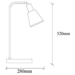Aydinlatmadunyam Masa Lambasi BlackVintage Konikkem-Num-5086
