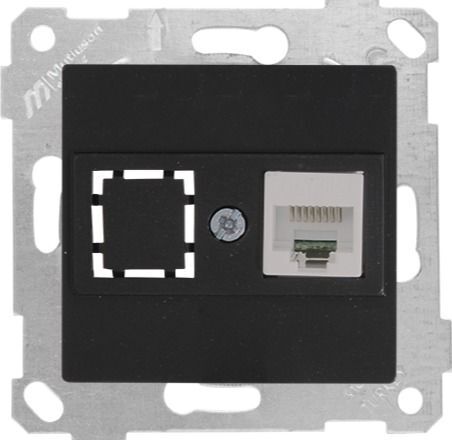 Mutlusan Rita Mek Tuş Data Prizi 1*Rj45  Cat6  Siyah - 2200 140 0184