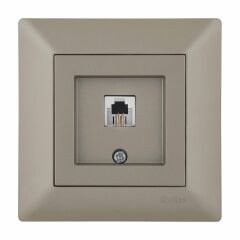 Exen Odak Titanyum Nümeris Telefon Prizi (Rj11 Kablolu) Komple Takim