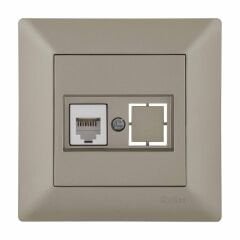 Exen Odak Titanyum Nümeris Telefon Prizi (Cat3 Kablosuz) Komple Takim