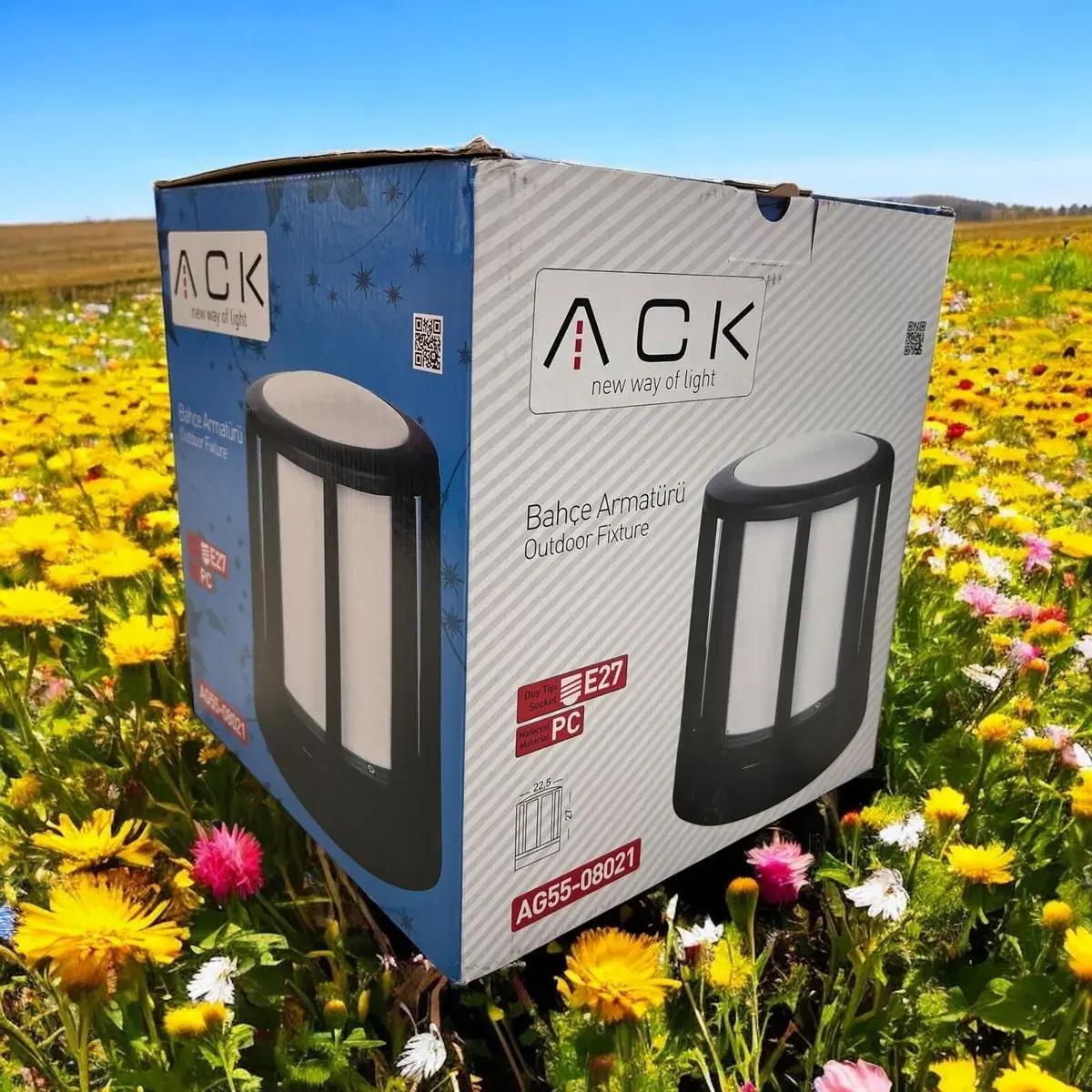 ACK Lunar Pc Bahce Set Ustu Armaturu E27 22,5Mmx27Mm AG55-08021