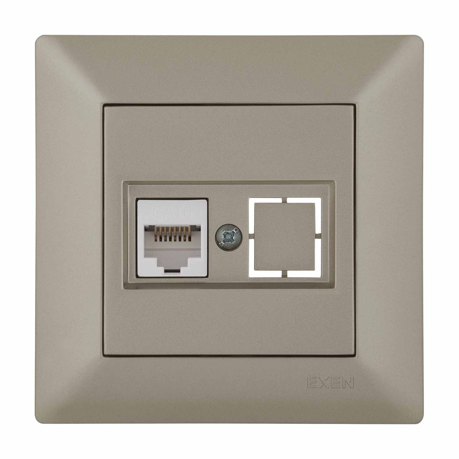 Exen Odak Titanyum Tekli Data Prizi Cat6 Komple Takim