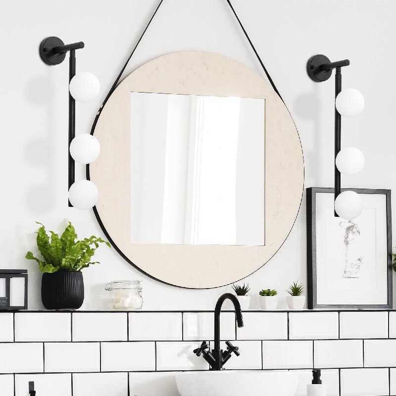 Aydinlatmadunyam Aplik BlackWhite Domino-11040