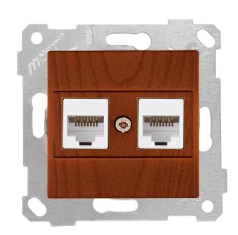 Mutlusan Rita Mek Tuş Data Prizi 2*Rj45  Cat6  Kiraz - 2200 141 0156