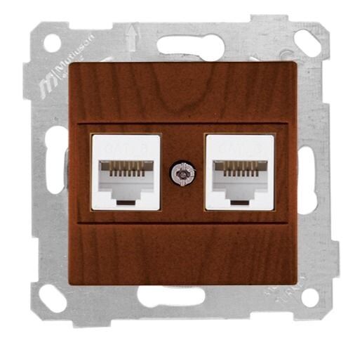 Mutlusan Rita Mek Tuş Data Prizi 2*Rj45  Cat6  Ceviz - 2200 141 0157