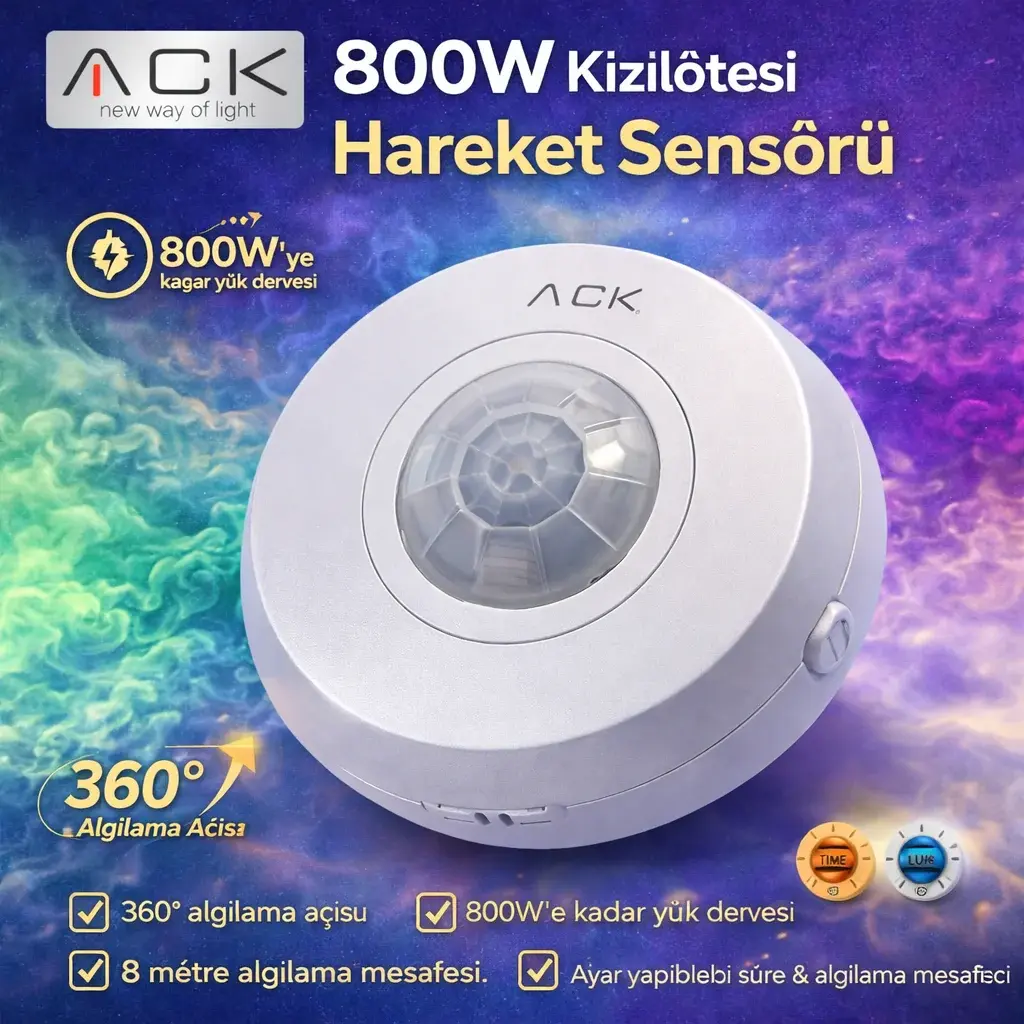 ACK AY31-01020 800W Kızılötesi Hareket Sensörü