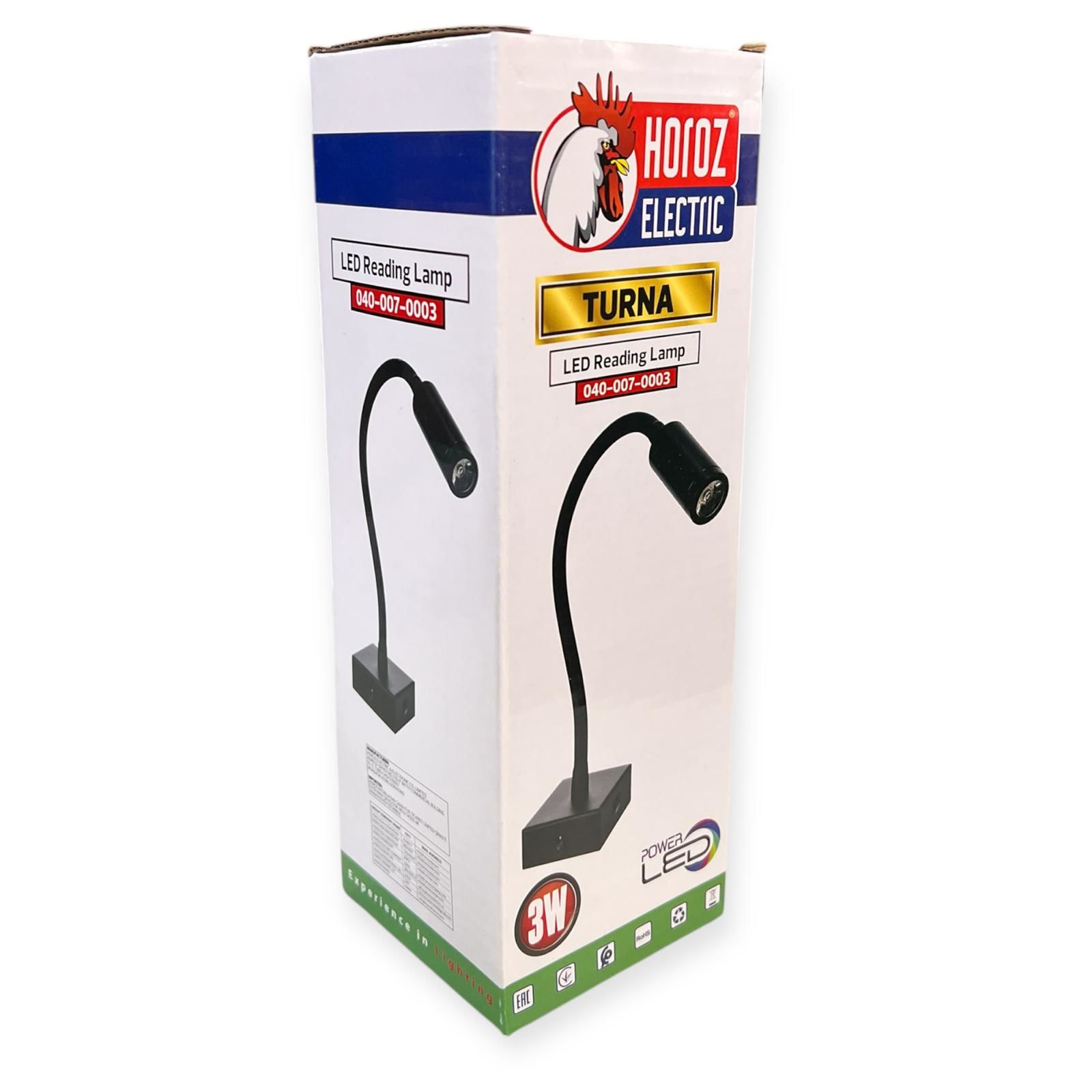 Horoz 040-007-0003 Turna 3W Siyah 4200K Led Aplik