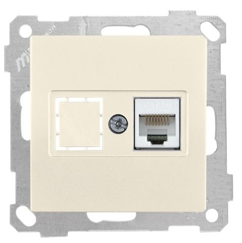 Mutlusan Data Prizi 1*Rj45  Cat5E  Krem - 2100 136 0102