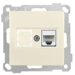 Mutlusan Data Prizi 1*Rj45  Cat5E  Krem - 2100 136 0102