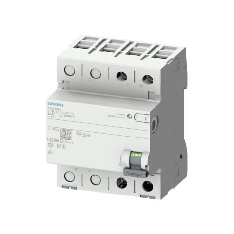 Siemens Siquence Serisi Hata Akimi Koruma Anahtari (Frekans Konvertörleri, Ups Sistemleri, Tibbi Cihazlar Vs); 16A; 230V; 30Ma; 1Faz+Nötr; Tip B,K, 70Mm 5SV3321-4