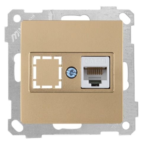 Mutlusan Data Prizi 1*Rj45  Cat5E  Antik Altın - 2100 136 0180