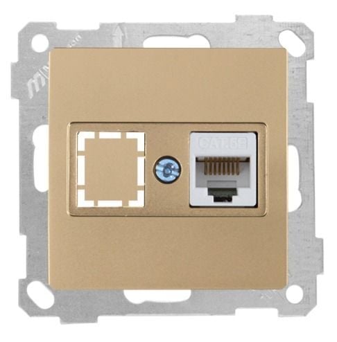 Mutlusan Data Prizi 1*Rj45  Cat5E  Antik Altın - 2100 136 0180